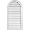Ekena Millwork Round Top Surface Mount PVC Gable Vent w/ 2"W x 1-1/2"P Brickmould Frame, 18"W x 34"H GVPRT18X3402SN - alternate 1